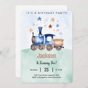 Convite Festa de aniversário do comboio