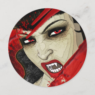 Convite Festa de aniversário do Dia das Bruxas da cara do