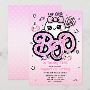 Convite Festa de Aniversário do Dia das Bruxas do Fantasmi