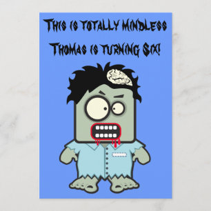 Convite Festa de aniversário do Dia das Bruxas do Zombie K