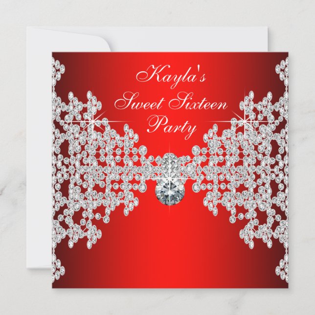 Convite Festa de Aniversário do Diamante Vermelho (Frente)