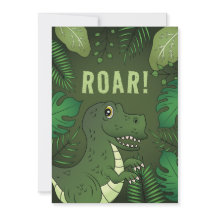 Festa de Aniversário do Dinossauro T-rex Verde com