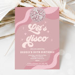 Convite Festa de aniversário do Disco do Vamos Groovy Retr<br><div class="desc">Vamos Groovy Retro 70s Disco Convite de aniversário Todos os designs são © PIXEL PERFECTION PARTY LTD</div>