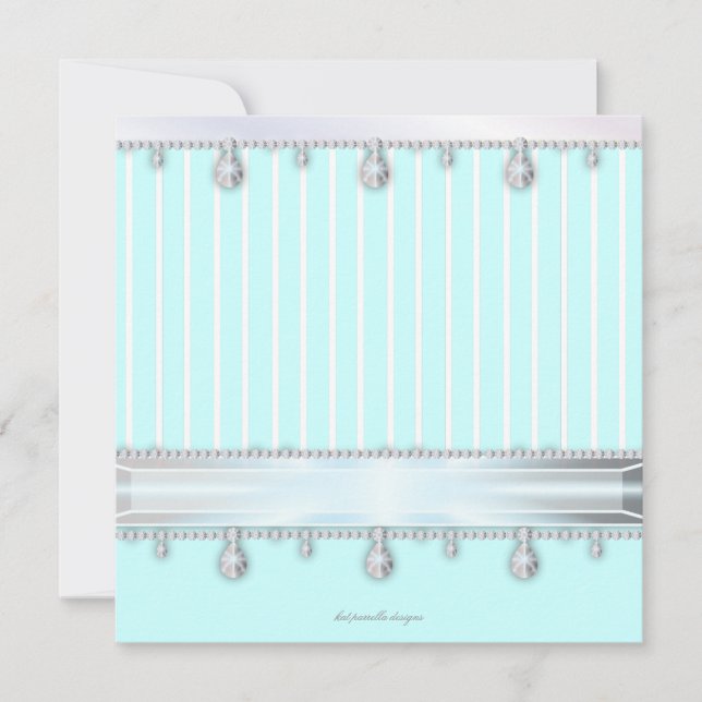 Convite Festa de aniversário do doce 16 da faísca da jóia (Frente)