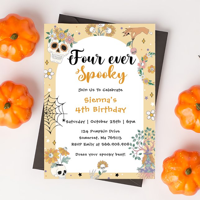 Convite Festa de Aniversário do Fantasma do Feliz Hallowee (Criador carregado)