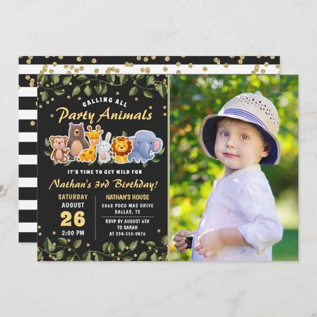 Convite Festa de Aniversário do Festa dos Amigos do Animal (Frente/Verso)