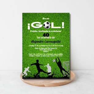 Convite Festa de Aniversário do Futebol Espanhol Masculino