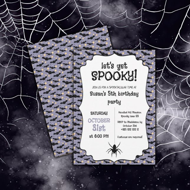 Convite Festa de aniversário do Halloween de Kawaii (Criador carregado)