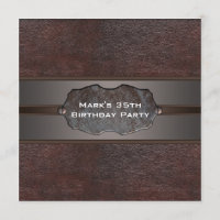 Festa de Aniversário do Homem Couro Marrom