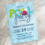 Convite Festa de aniversário do KId do Partido da piscina<br><div class="desc">A maneira perfeita de convidar amigos para a sua piscina!</div>