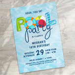 Convite Festa de aniversário do KId do Partido da piscina<br><div class="desc">A maneira perfeita de convidar amigos para a sua piscina!</div>