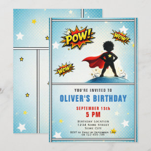 Convite Festa de Aniversário do Menino Super-Herói