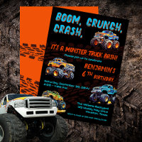 Festa de aniversário do Monster Truck Bash Boy