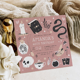 Convite Festa de aniversário do Mystical Crystal Fortune T