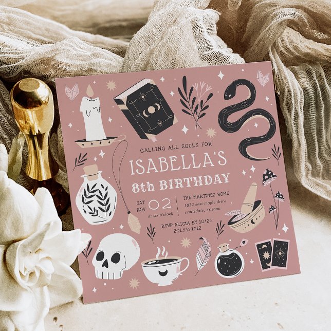 Convite Festa de aniversário do Mystical Crystal Fortune T (Criador carregado)