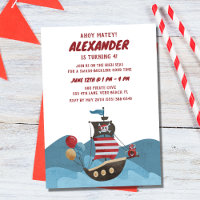 Festa de aniversário do navio pirata "Ahoy Boy" ná