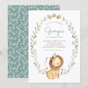 Convite Festa de aniversário do Príncipe Wreath