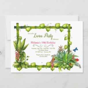 Convite Festa de aniversário do Quadro Tiki