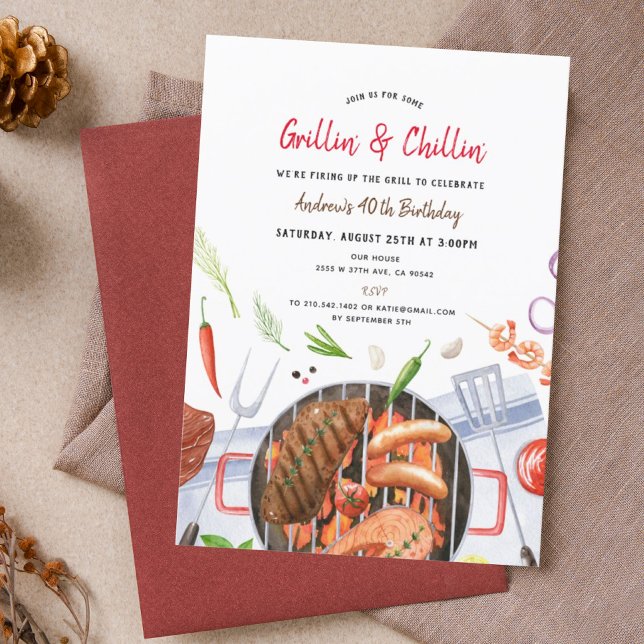 Convite Festa de aniversário do quintal do CHURRASCO (Criador carregado)