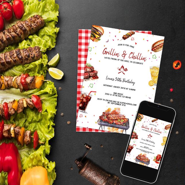 Convite Festa de aniversário do quintal do CHURRASCO (Criador carregado)