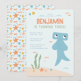 Convite Festa de Aniversário do Slumberkins Hammerhead