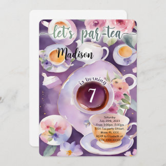 Convite Festa de aniversário do Tea Party
