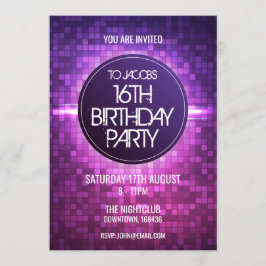 Convite Festa de aniversário do Teen Night Club