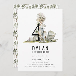 Convite Festa de Aniversário do Tema do Dinossauro