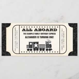 Convite Festa de aniversário do título de comboio