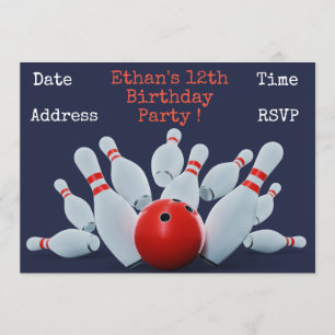 Convite Festa de aniversário dos adolescentes da boliche