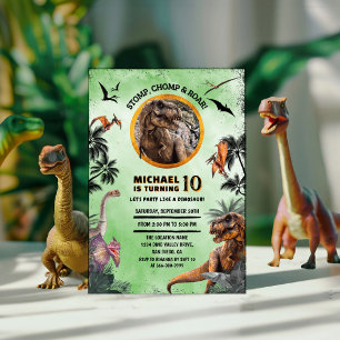 Convite Festa de Aniversário dos Dinossauros Jurássicos St