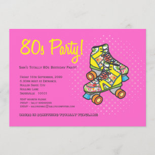 Convite Festa de aniversário dos Skates do cilindro de an