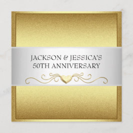 Convite Festa de aniversário Dourado elegante dos corações