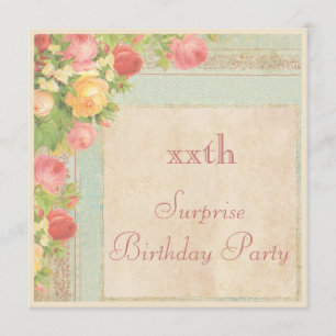 Convite Festa de aniversário elegante da surpresa dos