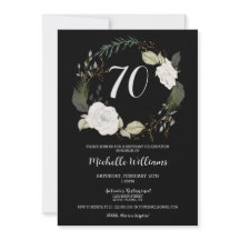 Festa de aniversário Elegante Flasto Floral Dourad