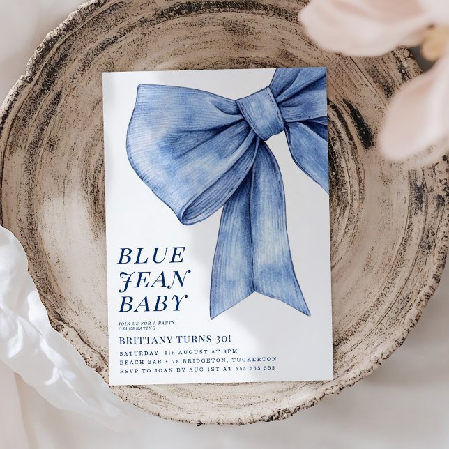 Convite Festa de Aniversário em Denim com Arco Moderno (Criador carregado)