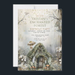 Convite Festa de aniversário Encantada do Forest Kid<br><div class="desc">Uma magia floresta encantada temia o convite de aniversário para uma festa de aniversário de garotinha ou menino,  apresentando um cenário de floresta encantado e uma casota mágica nas matas,  flores,  cogumelos e árvores. Disponível no impressão,  como um download digital para enviar em seu telefone ou em ambos.</div>