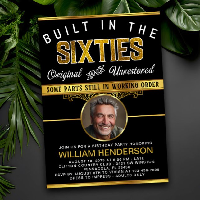 Convite Festa de aniversário Engraçada de Mens Construída  (Criador carregado)