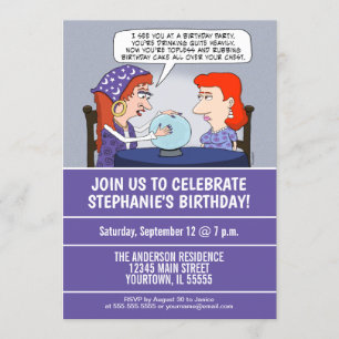 Convite Festa de aniversário engraçada do caixa de fortu