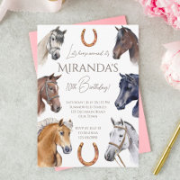 Festa de aniversário equestre elegante de cavalos