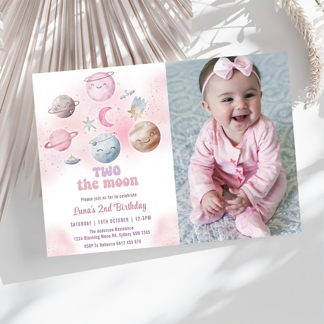 Convite Festa de aniversário Espacial Dois A Foto De Anive (Criador carregado)