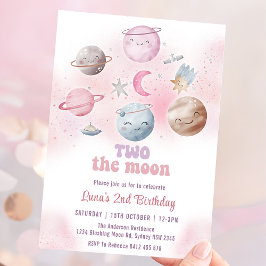 Convite Festa de aniversário Espacial Dois O segundo anive