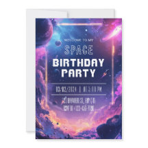 Festa de Aniversário Espacial Galáxia Neon