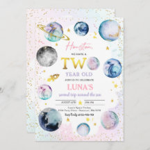 Festa de aniversário Espacial Segunda Viagem Em To