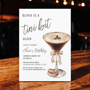 Convite Festa de aniversário Espresso Martini Um Tini Bit