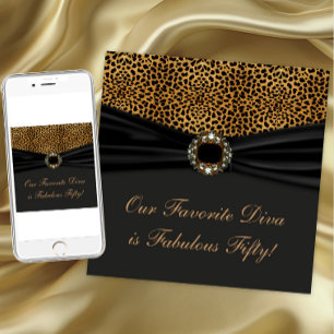Convite Festa de aniversário fabulosa da mulher da diva d