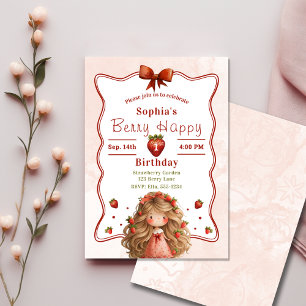 Convite Festa de Aniversário Feliz de Berry de 11 de rua