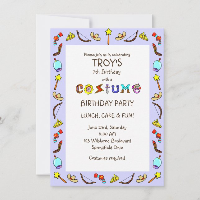 Convite Festa de Aniversário Festa de Crianças (Frente)