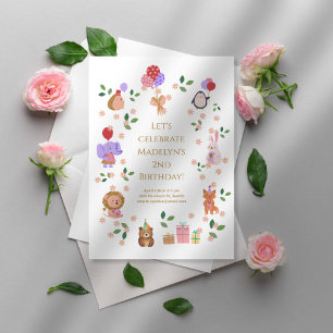 Convite Festa de aniversário Filha de Amigos da Floresta