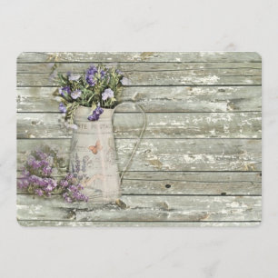 Convite festa de aniversário floral da lavanda elegante d